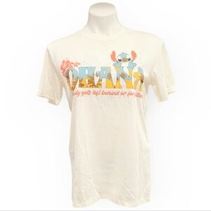 Disney Stitch Size XS White Graphic T-shirt